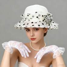 1 Set Klassisch modische Damen Schmuckset mit Kunstperlen Halskette, Spitzenhandschuhe, Haarspange, Mini Hut und Federaccessoire, in verschiedenen Farben erhältlich, essenziell für Hochzeit, Party, Fotoshooting, Halloween, Weihnachten, Geburtstags-Geschenk für erwachsene Damen Outfits - Verschiedenfarbig - Übersicht 9