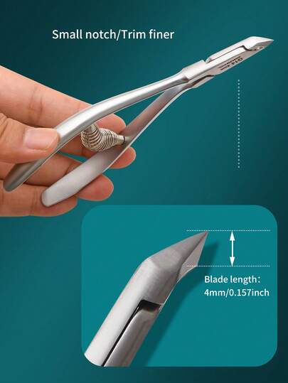 Silver Curved Cuticle Nipper, Salon Use Cuticle & Hangnail Remover, Stainless Steel Blade Precisely Trims, Fits Nail Curve, For Home Manicure Care, Portable & Durable, Easy To Use, Cleans Calluses & Dead Skin More Thoroughly, Suitable For Beginners & Professionals, Daily Hand Care & Nail Grooming Tool