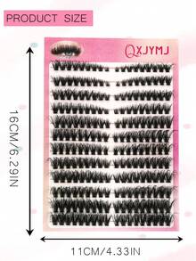 216片仿貂毛分段式假睫毛，俄罗斯D型卷翘浓密可重复使用，新手易用 - 12排睫毛，分段式假睫毛 - 查看 6