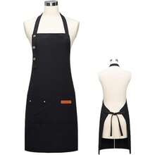 1PC Black Chef Apron – Heavy-Duty, Adjustable & Stain-Resistant – Designed For Cooking, Grilling, Baking, And Food Service – Ideal For Home Kitchens, Restaurants, Cafes, Bars, And Salons - 卡其色 - 查看 6