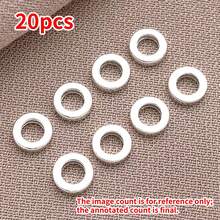 20个4/6/8/10毫米简约现代18K镀金铜、厚银和铂金光滑闭合开口圈,DIY手链、项链、耳环配件,适用于婚礼、派对和日常佩戴 - 彩色 - 查看 21