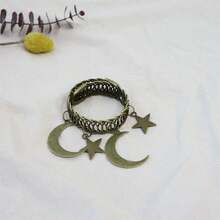 Cirelle 1 件装复古星月金属窗帘夹，适用于客厅、卧室、书房家居装饰，生日毕业礼物，Rama Comfort Home 家居用品，乔迁礼物，高端酒店用品，民宿装饰，特别礼物，送给女性/女孩/女朋友的礼物 - 星星 - 查看 13