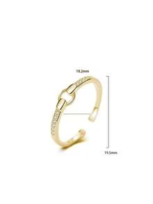 1枚S925纯银极简几何圆形戒指，百搭优雅可调节指节戒指，女士饰品 - 圓形 - 查看 11