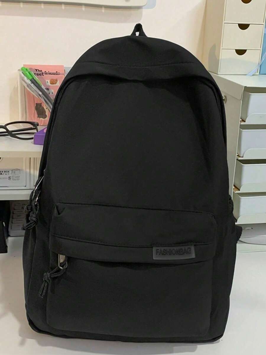 Minimalist Backpack With Practical Buckle Strap Functional Multi-Pocket School Bag For Study Heavy-Duty Laptop Bag Backpacks - 彩色 - 查看 1
