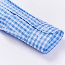 Rand paul Men's Casual Comfortable Checkered Shirt - 淺藍色 - 查看 5