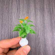 22 estilos de plantas en maceta decorativas en miniatura para casa de muñecas, plantas verdes realistas a escala 1:12 1:6 para casa de muñecas, suculentas, camas de flores, jarrones, accesorios decorativos para cocina, dormitorio, sala de estar, baño y jardín de la casa de muñecas - Multicolor - Ver 16
