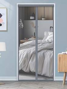 1件装现代磁性蚊帐,超大玻璃纤维纱网,透气防蚊帘,适用于家庭、卧室、厨房、客厅、餐厅、阳台、窗户,经久耐用且防刮擦,可手洗,无需用电 - 淺灰色 - 查看 6