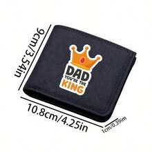 1pc Father's Day Pattern Coin Purse, Father's Day Text Wallet, Multi-Card Slot Card Holder Casual Wallet, Suitable As Father's Day Gift, Dad Gift, Gift Giving - Multicolor - View 5