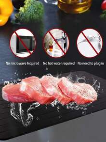 1PC Cutting Board, Aluminum Kitchen Cutting Board, Suitable For Meat, Fruit & Vegetable Cutting Board - Black - View 6