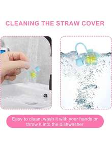 1pc/6pcs Flower Straw Lids, Fit For 30oz & 40oz Cups, 10mm Silicone Straw Caps, Reusable, Dustproof, Minimalist Straw Covers, Cup Accessories, Mother's Day Gift - Bauhinia - View 7