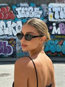 2 Pairs European And American Popular Metal Frame Oval Diamond Retro Bohemian Style Fashion Glasses, Suitable For Men And Women For Daily Use And Summer Travel Beach Wear - Diamond-shaped Golden Tea + Round Golden Gray - View 3
