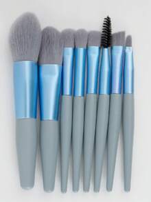 8pcs Portable Makeup Brush Set, Mini Soft Nylon Makeup Tools - A - View 11