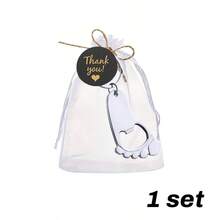 1/15/30 Sets Personalized Bottle Opener Keychain Set, Includes Gauze Bag, Card And Hemp Rope, Multi-Functional High Decorative , Wedding Gift, Party Favors, Bulk Wedding Favors - Multicolor - View 7