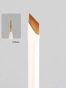 1/2支装 白色升级版精准斜角眉眼线化妆刷，超柔软细节刷，眉刷，眼影刷，化妆刷 - 白色 - 查看 3