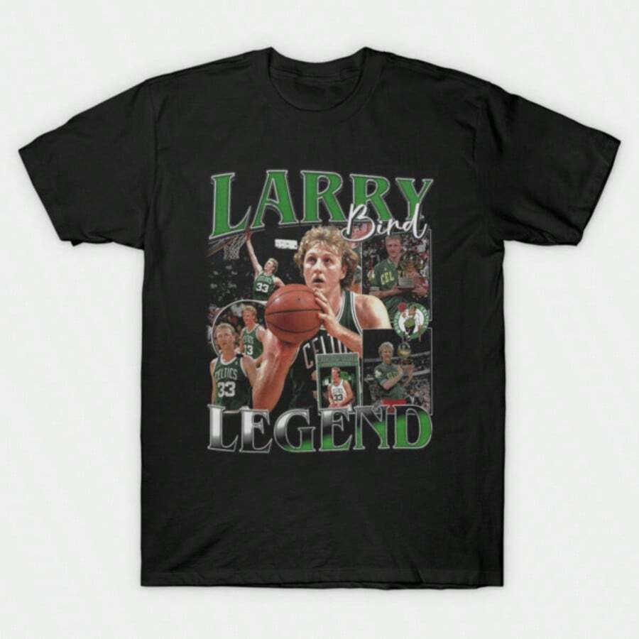 Larry Bird Retro 90s T-Shirt - Đen 4 - Xem 1