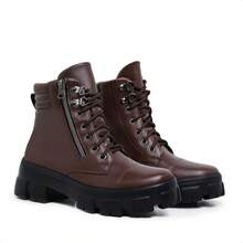 Women Pant Boots - Rỉ Nâu - Xem 3