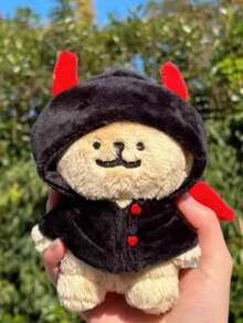 Demon Themed Cape/Shawl Suitable For 4-5 Inch Figurines, Creative Funny Design, Sold Separately Without Doll - Black - View 1