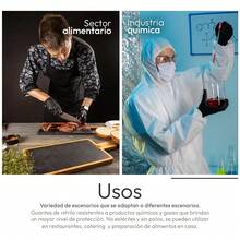 Guantes de Nitrilo 500 Piezas Sin Polvo Libre de Latex | Calidad Resistente Azul - Negro 500 piezas - Ver 5