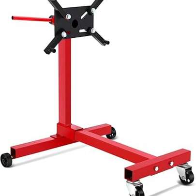 Engine Stand, 750-1500 LBS Rotating Motor Stand With 360° Adjustable Head & 5 Casters, Folding Motor Hoist Dolly For Auto Repair, Vehicle Maintenance