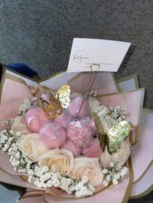 Flower Card Holder, Flower Photo Holder, Photo Memo Holder, Metal Flower Card Holder, Gold Round Photo Holder, Wedding And Party Gift Card Holder. - Holiday Name Card Holder - View 3