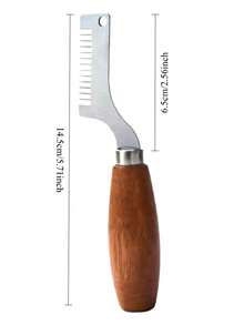 1/2个木柄葱切器，高效均匀的厨房切碎工具，手动葱蒜切丝器，家用和餐厅实用切片器 - 彩色 - 查看 6