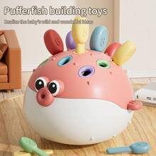 1 Set Puffer Fish Puzzle Toy, Develops Hand-Eye Coordination, Early Educational Toy For Children, Available In Dual Colors, Great Birthday Gift For Toddlers - Multicolor - View 6