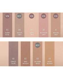 Rom&nd Romand HAN 全效眉笔 10 BLOSSOM GRAY 9克/0.32盎司，轻盈打造根根分明的眉毛，丝绒哑光质地，植物基透气技术，灰棕色调，清新茶香，暖焦糖羽毛状效果，便携眉型套装，韩国美妆 - 10 BLOSSOM GRAY - 查看 6