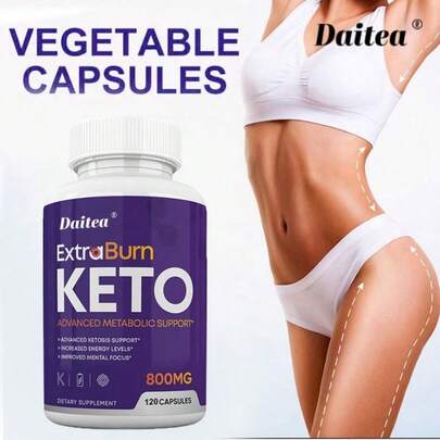 Bunkell Extra Burn KETO Capsules - Advanced Ketosis Support Supplement For Women And Men - 120 Capsules
