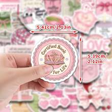 50 miếng dán graffiti hoạt hình dễ thương màu hồng, nhãn dán trang trí sáng tạo cho hành lý, ván trượt, bình nước, đàn guitar. - TQ50-1158 - Xem 4