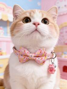 1 件装宠物卡通兔子项圈；猫项圈；狗项圈；颈围可调节；节日礼物；复活节；生日；宠物配件；宠物 - 彩色 - 查看 15