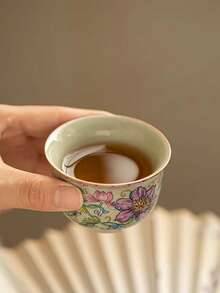 1 pièce/2 pièces/4 pièces Tasse à thé en céramique avec décor floral peint à la main, belle tasse maître floral, tasse à thé, tasse à pétales de Kung Fu, tasse à thé santé pour la maison, cadeau d'anniversaire, cadeau de fête, cadeau de couple, cadeau pour la fête des mères, cadeau pour la fête des pères, cadeau de mariage - Multicolore - Voir 9