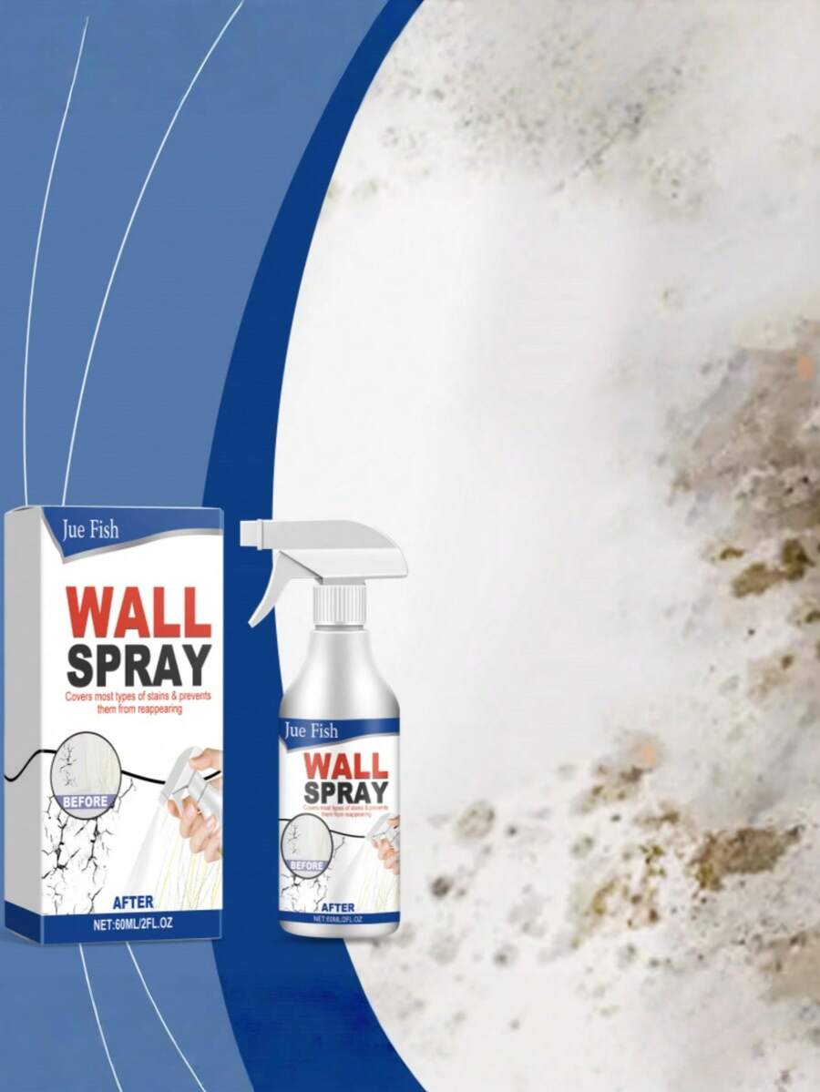 Sơn xịt trực tiếp lên tường, Sơn xịt trực tiếp cho việc cải tạo nội thất nhà cửa, Che phủ vết ẩm, bong tróc, loại bỏ nấm mốc. - A - Xem 1