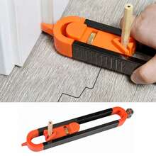 1 pièce Outil de traçage de contour - Duplicateur de profil de précision avec verrouillage réglable - Embouts à rouleau et pointeur pour trous profonds, menuiserie, pose de carrelage, fournitures de construction DIY, mesure précise, amélioration de l'habitat et menuiserie professionnelle - Multicolore - Voir 2