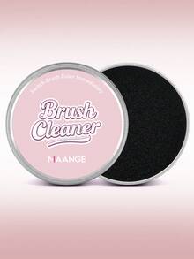 MAANGE 1 Stück Pinsel zum schnellen Reinigen von Make-up-Utensilien, eine trockene Reinigungsbox zum Wechseln der Lidschattenfarben, ausgestattet mit einem Schwamm, wiederverwendbar, staubdicht, tragbar, geeignet für den Einsatz zu Hause oder auf Reisen, als Geschenk für Freunde für Make-up-Accessoires - Babypink - Übersicht 1
