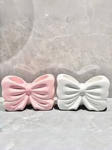 1pc/2pcs Bow-Shaped Toothbrush Holder, Bathroom Vanity Toothbrush & Toothpaste Storage Rack, Base Stand - Multicolor - View 8