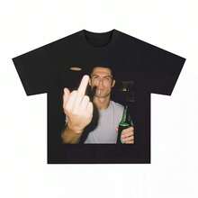 Funny Cristiano Ronaldos Cotton Men's Tshirt Creativity Football Jersey Shirt Summer Women's Oversize - 黑色 - 查看 1