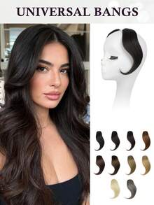 2pcs Clip-On Side Bangs, Long Sideburns Synthetic Clip-In Bangs Set - Multicolor - View 1