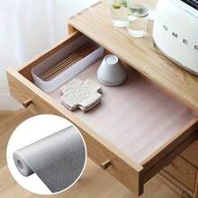 1 cuộn lót tủ, thích hợp cho tủ, ngăn kéo và tủ lạnh, dễ lau chùi, chống thấm nước, chống dầu, chống ẩm, chống bụi, dùng làm thảm lót mặt bàn bếp, lót ngăn kéo tủ, trang trí nhà cửa, dùng cho tiệc tùng và Giáng sinh. - Xem 9