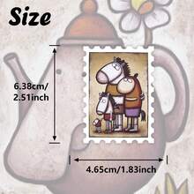36 pièces Pack d'autocollants de guérison de personnages rétro originaux | Décalcomanies vinyle douces avec des conceptions de personnages et de scènes fantaisistes | Pour ordinateur portable, bouteille d'eau et cadeau | Pour les amateurs d'humour et les passionnés d'ambiance chaleureuse Autocollants drôles Fournitures pour scrapbooking Kindle Autocollants pour ordinateur portable - Rectangle - Voir 5