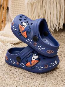 Boys' Summer EVA Cartoon Fashionable Beach Garden Children Sandals - Navy Blue - View 3