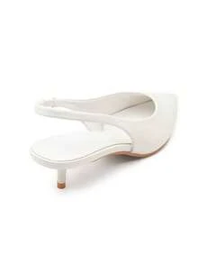 Escarpins Slingbacks et Mules à Petit Talon – Le Chic Minimaliste Réinventé - 白色 - 查看 5