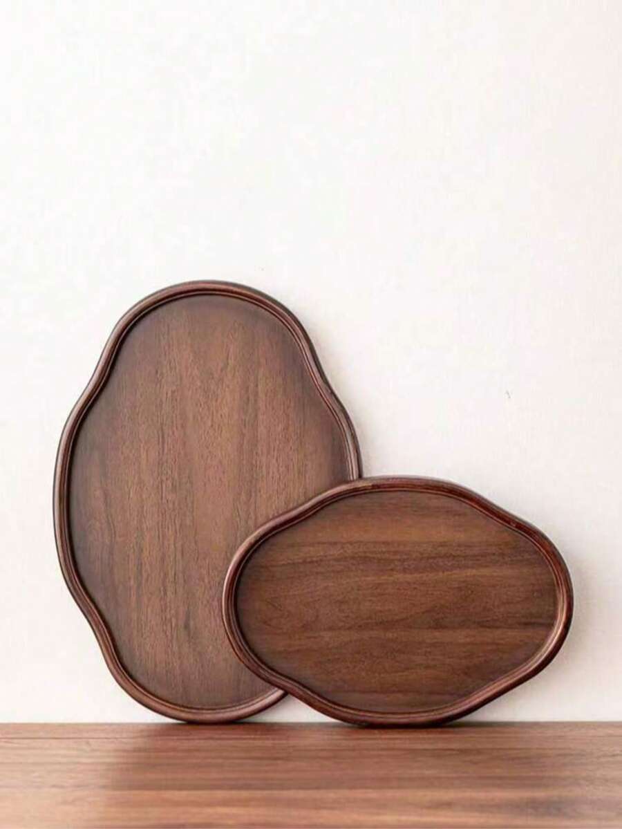 1个椭圆形胡桃木托盘，适合盛放食物、零食、饮料、寿司、牛排、披萨、甜点、蛋糕、面包，也可作早餐托盘、咖啡托盘、茶托盘、餐盘、食物盛盘使用。 - 紫紅色 - 查看 1