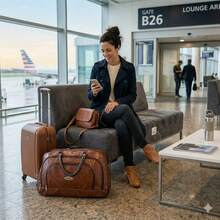 Asaloog Large Spacious Travel Bag Ref: HWJ - Brown HWJ - View 2