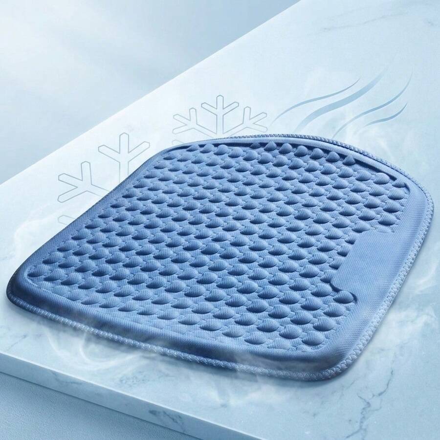 Honeycomb Design Car Seat Cushion Multi-Functional Gel Pad Breathable Summer Cooling Pad Comfortable Non-Slip Auto Seat Mat For All Seasons Car Truck SUV Universal Fit - Màu xanh da trời - Xem 1