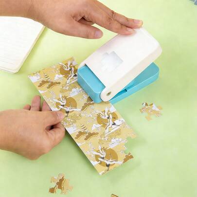 1 pieza Herramienta perforadora para rompecabezas, perforadora de estampado ahorradora de trabajo, fabricante de agujeros DIY versátil para niños, perforadora de flores inteligente