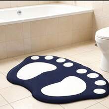 Cartoon Paw-Shape Bathroom Mat, Made Of Flannel With Non-Slip PVC Backing, Featuring Absorbent Diatomite Anti-Slip Pads. Crafted From Lightweight Low-Pile Knitted Fabric In A Unique Shape, It Is Easy To Clean And Hand Wash Only - Cartoon Paw Mat - View 1