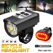 1PC LED Bicycle Front Light Super Bright Bicycle Light Dual Light Source High Brightness Bike Flashlight Rechargeable For Emergency - Bicycle Light - View 2