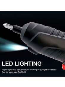 Kit de destornillador eléctrico inalámbrico recargable - Herramientas rotativas con taladro eléctrico multifuncional para el hogar, luz LED y estuche de transporte - Perfecto para proyectos de bricolaje, reparación del hogar y carpintería - Multicolor - View 10