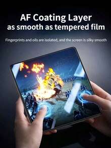 3片装自修复水凝胶屏幕保护膜，兼容三星Galaxy Z Fold 2 5G，高清保护，防刮擦，完美贴合，无气泡或边缘翘起 - 無色 - 查看 6