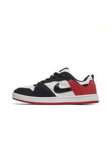 Nike SB Alleyoop Suede Wrap-Around Non-Slip Low-Top Skateboarding Shoes, Black/White/Red, For Men - Black, White and Red - View 18